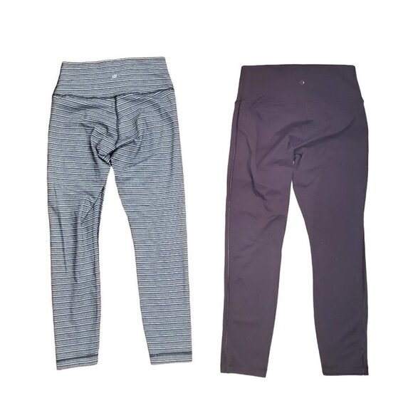 Lot of 2 Lululemon Women Gray Purple Pull On Leggings Yoga Pants‎ Size 26 - Picture 2 of 8
